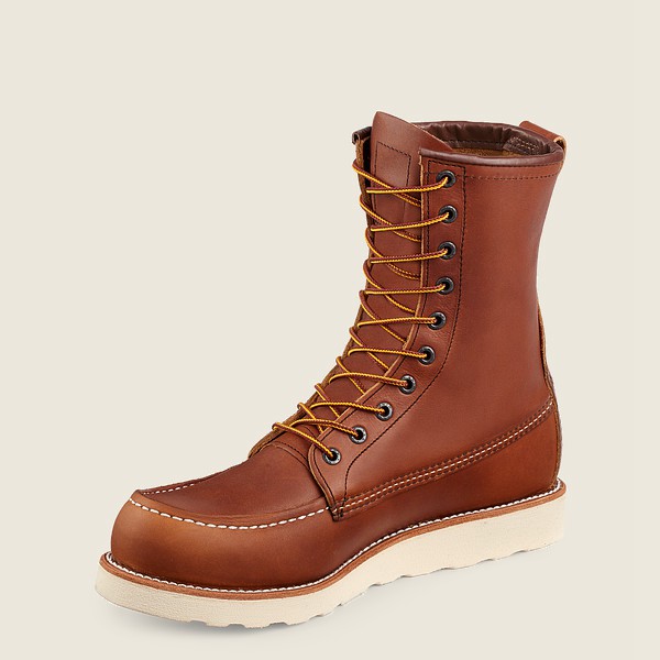 Red Wing Work Boots Brown - Mens Traction Tred - 8-inch Soft Toe - 5139-RCISY